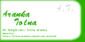 aranka tolna business card